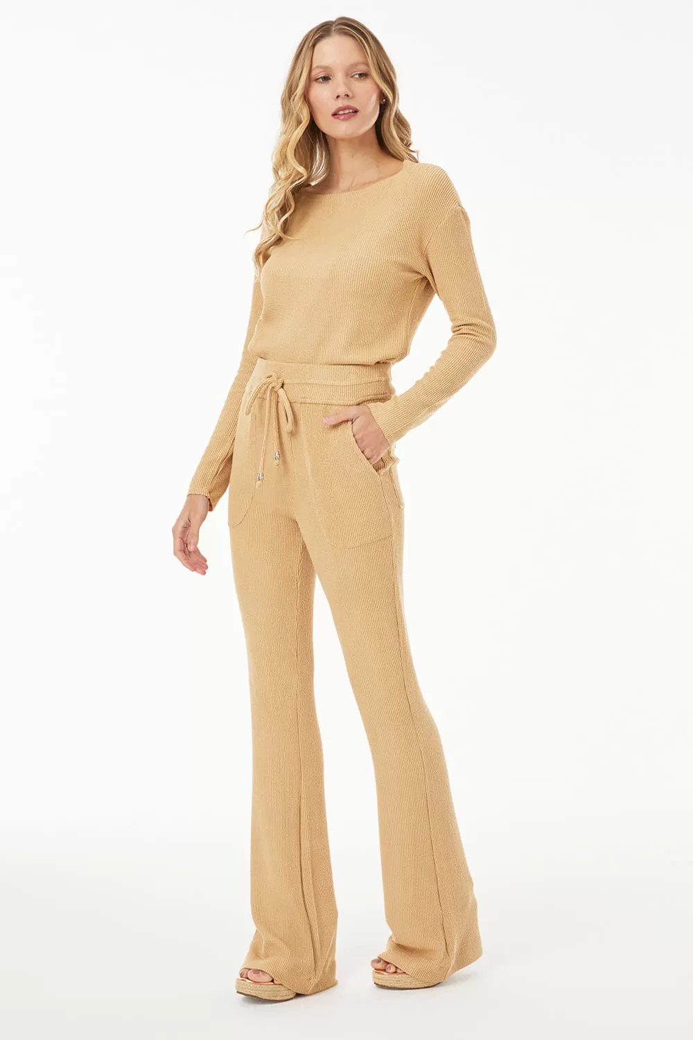 Hidrogênio - BEIGE GUILHERMINA FLARE PANTS - 19474003 Hidrogênio - BEIGE GUILHERMINA FLARE PANTS - 19474003