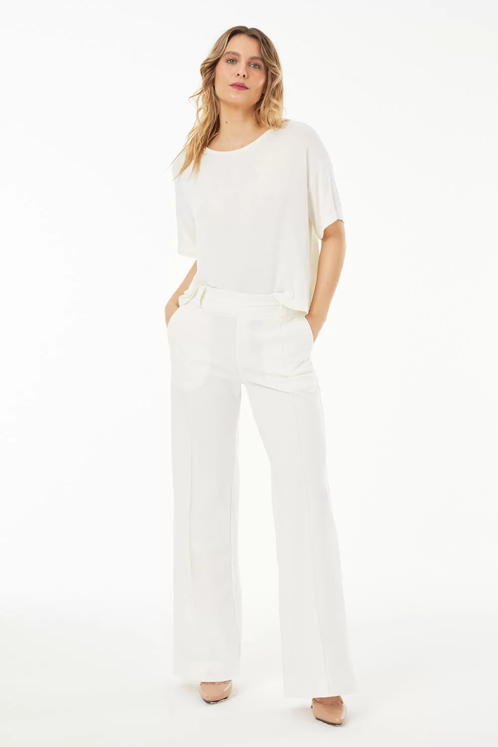 Hidrogênio - ELIS OFF WHITE PANTALONA TROUSERS - 19575018 Hidrogênio - ELIS OFF WHITE PANTALONA TROUSERS - 19575018