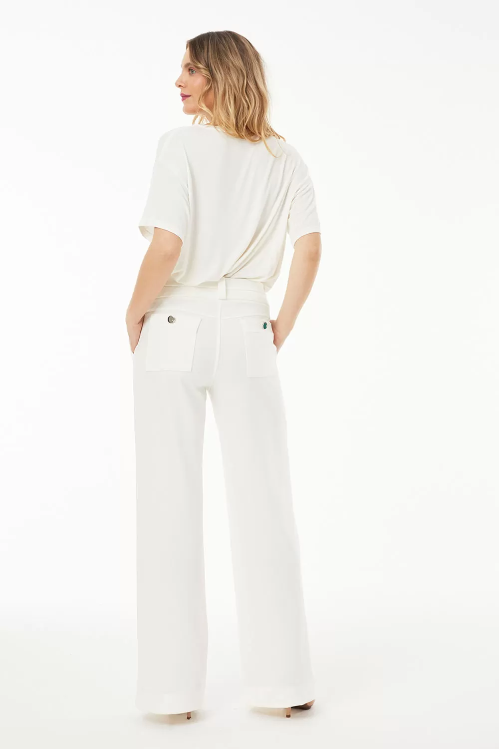 Hidrogênio - ELIS OFF WHITE PANTALONA TROUSERS - 19575018 Hidrogênio - ELIS OFF WHITE PANTALONA TROUSERS - 19575018