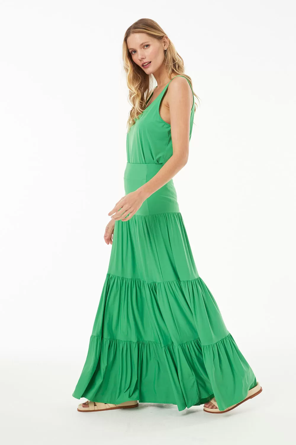 Hidrogênio - THREE MARIAS GREEN LONG SKIRT - 18925009 Hidrogênio - THREE MARIAS GREEN LONG SKIRT - 18925009