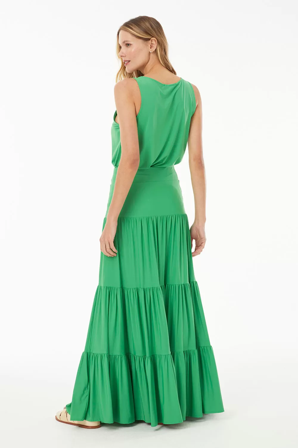 Hidrogênio - THREE MARIAS GREEN LONG SKIRT - 18925009 Hidrogênio - THREE MARIAS GREEN LONG SKIRT - 18925009