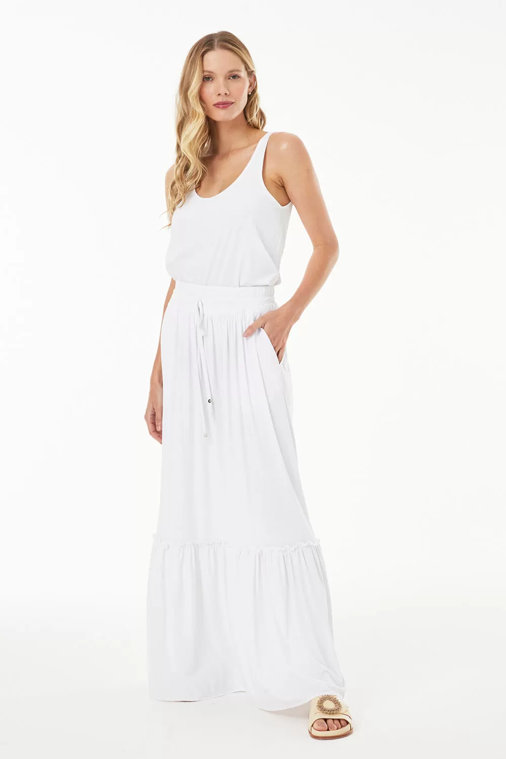 Hidrogênio - LONG SKIRT WITH WHITE CHANNEL - 19292002