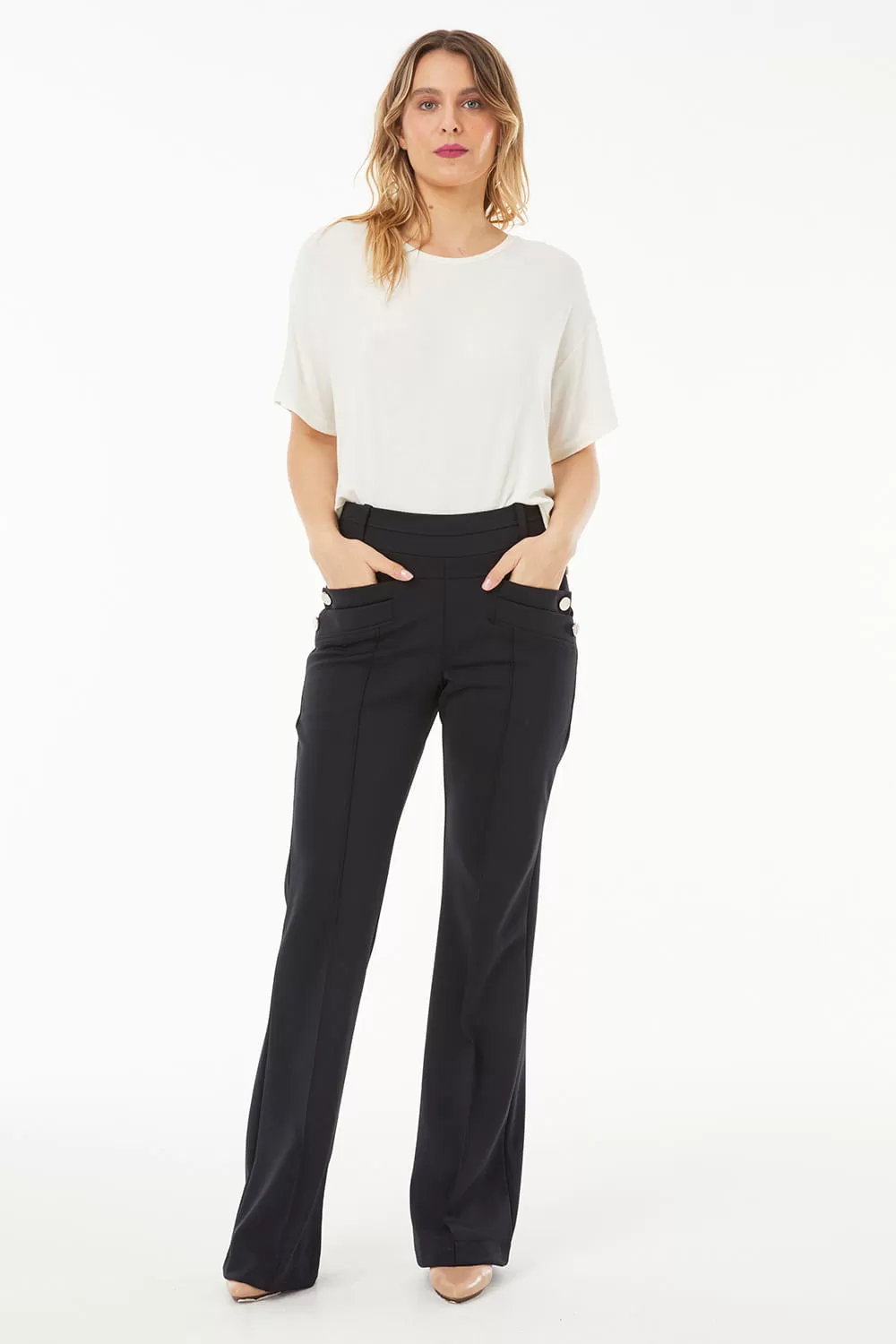 Hidrogênio - BLACK FLARE PANTS - 19507001 Hidrogênio - BLACK FLARE PANTS - 19507001