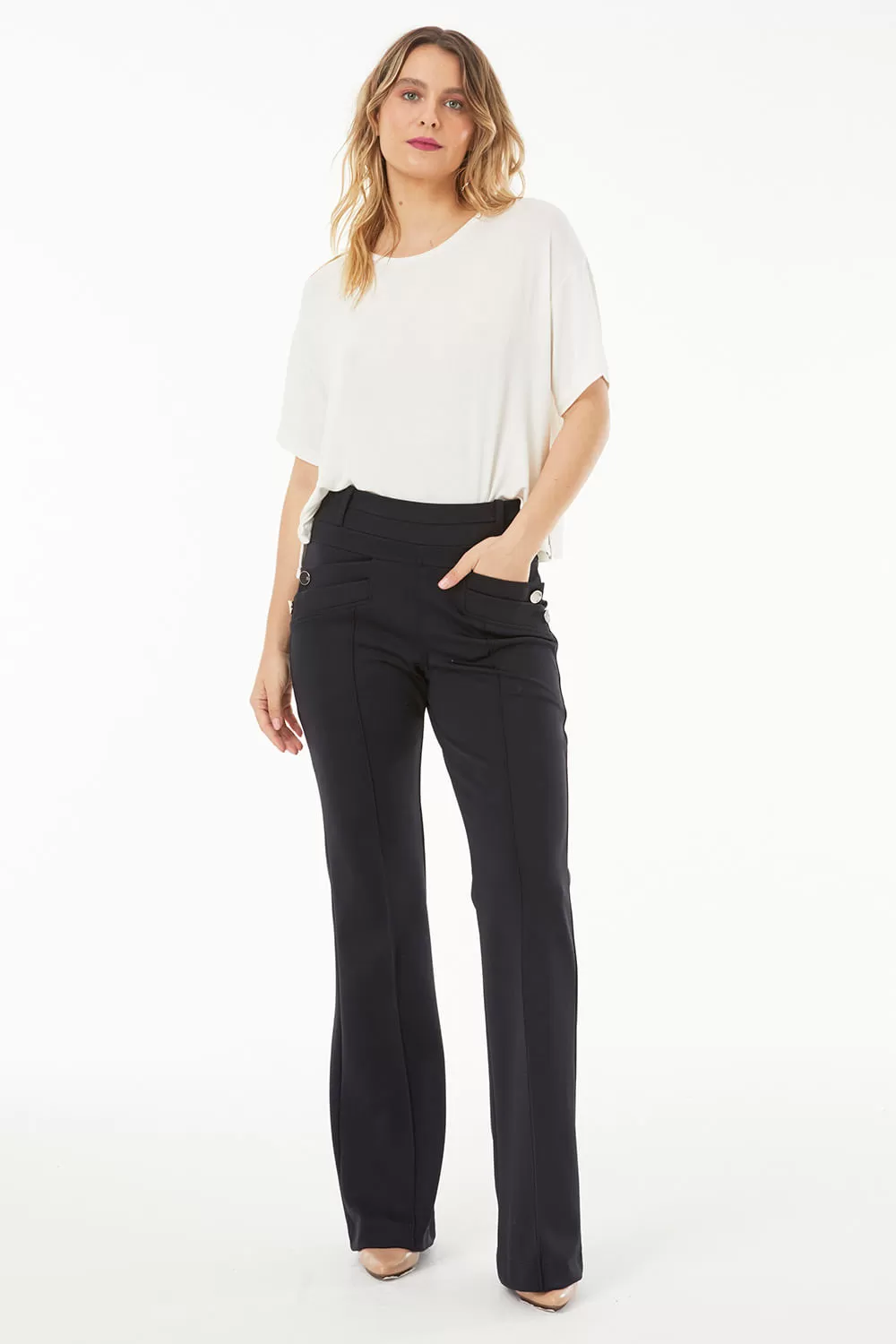 Hidrogênio - BLACK FLARE PANTS - 19507001 Hidrogênio - BLACK FLARE PANTS - 19507001