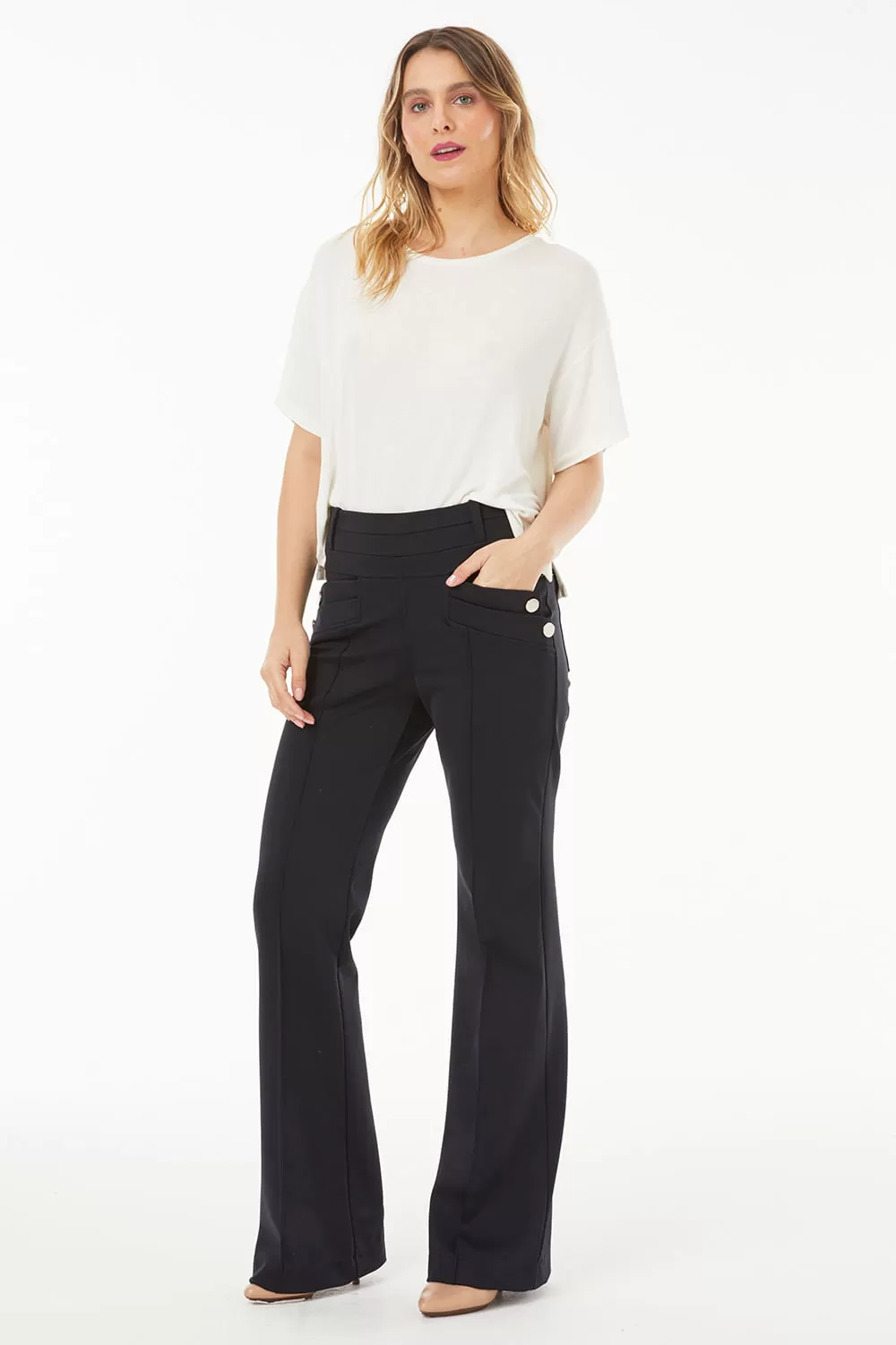 Hidrogênio - BLACK FLARE PANTS - 19507001 Hidrogênio - BLACK FLARE PANTS - 19507001