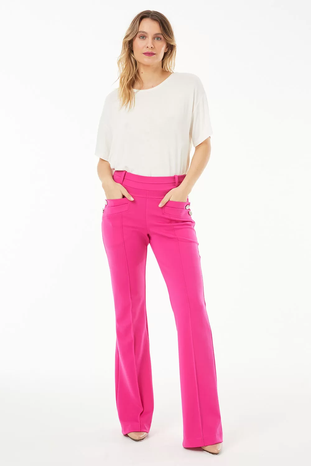 Hidrogênio - FLARE TROUSERS AMORA PINK - 19507026 Hidrogênio - FLARE TROUSERS AMORA PINK - 19507026