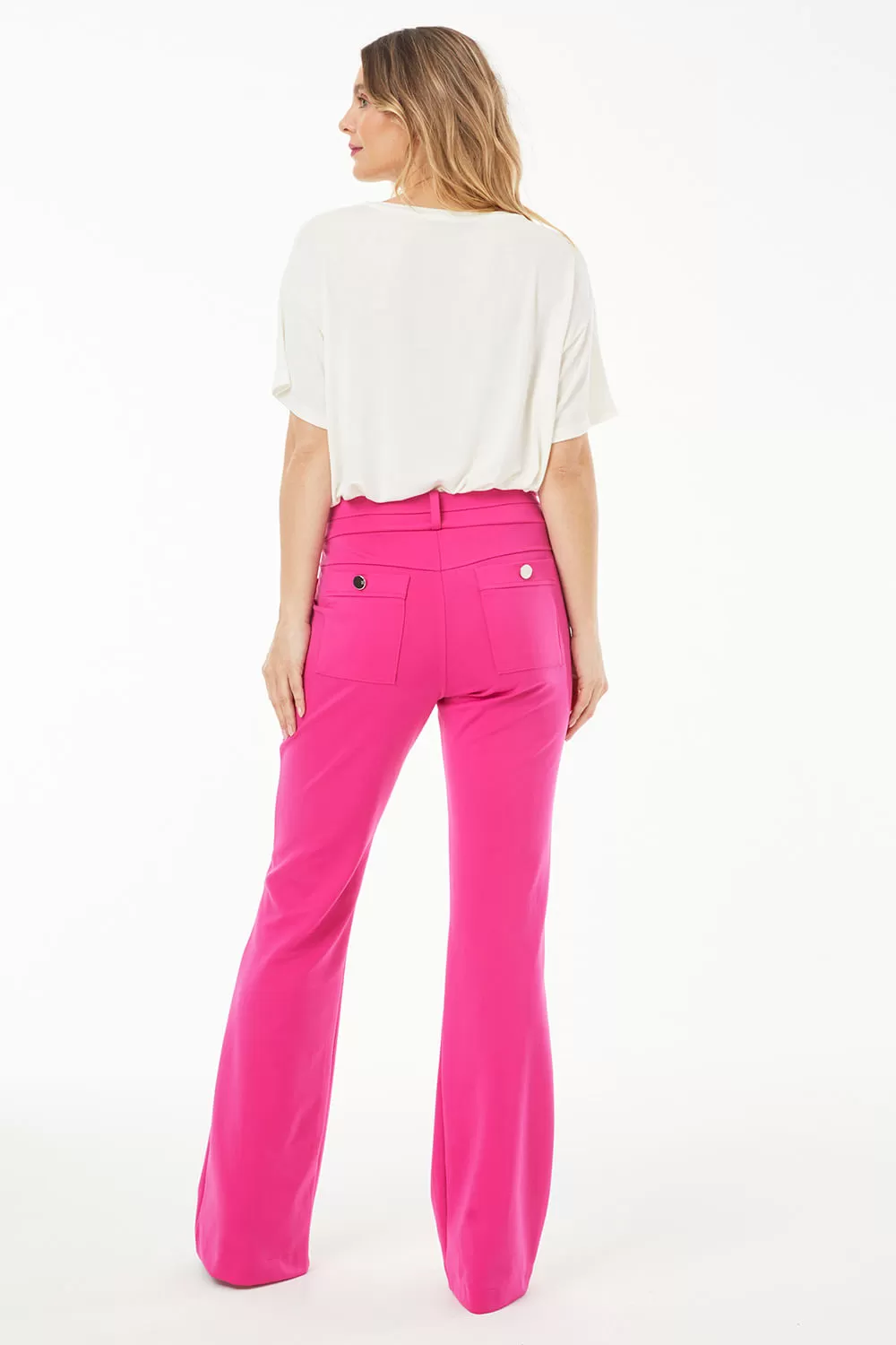 Hidrogênio - FLARE TROUSERS AMORA PINK - 19507026 Hidrogênio - FLARE TROUSERS AMORA PINK - 19507026