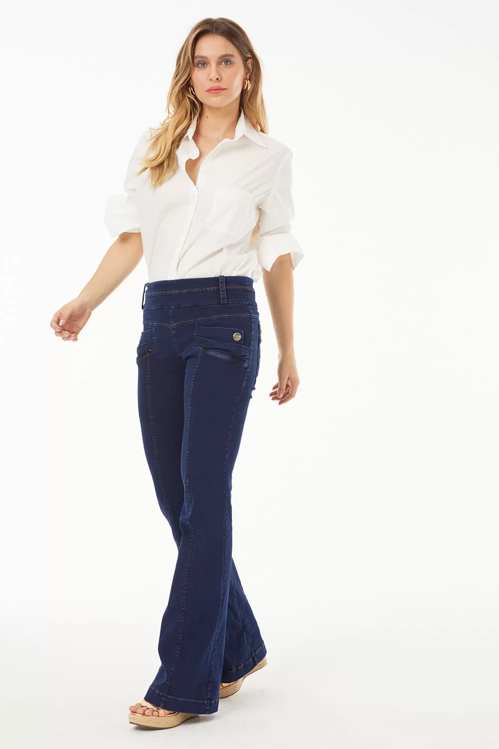 Hidrogênio - FLARE PANTS AMORA JEANS - 19524042 Hidrogênio - FLARE PANTS AMORA JEANS - 19524042
