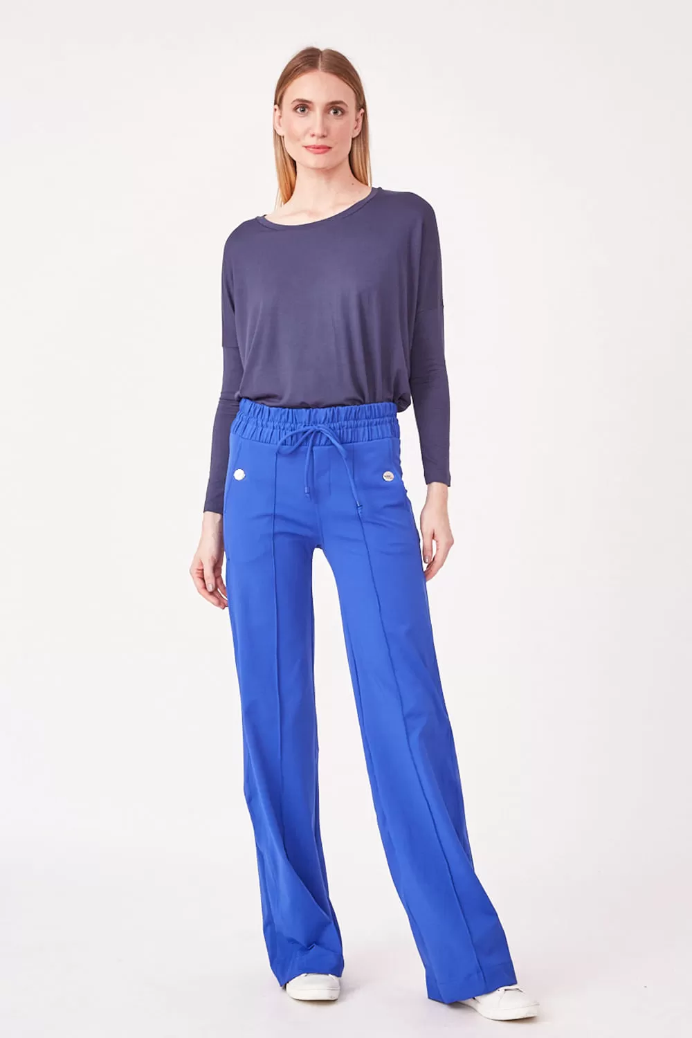 Hidrogênio - SAMANTA STRAIGHT TROUSERS WITH BLUE CUT POCKET - 19539015 Hidrogênio - SAMANTA STRAIGHT TROUSERS WITH BLUE CUT POCKET - 19539015