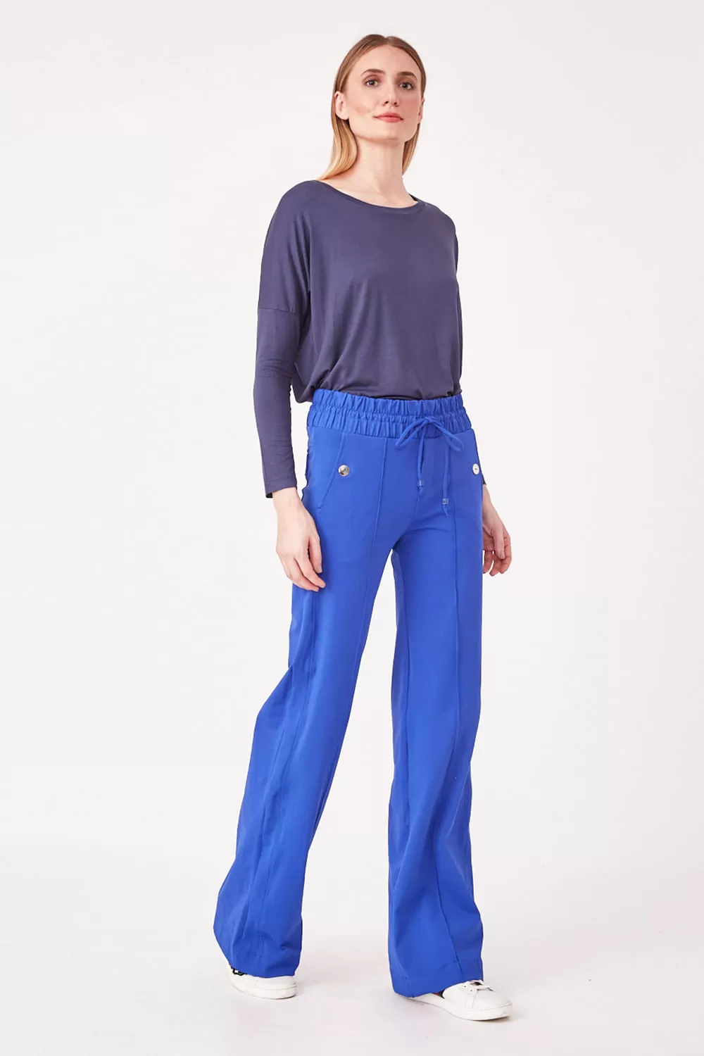 Hidrogênio - SAMANTA STRAIGHT TROUSERS WITH BLUE CUT POCKET - 19539015 Hidrogênio - SAMANTA STRAIGHT TROUSERS WITH BLUE CUT POCKET - 19539015