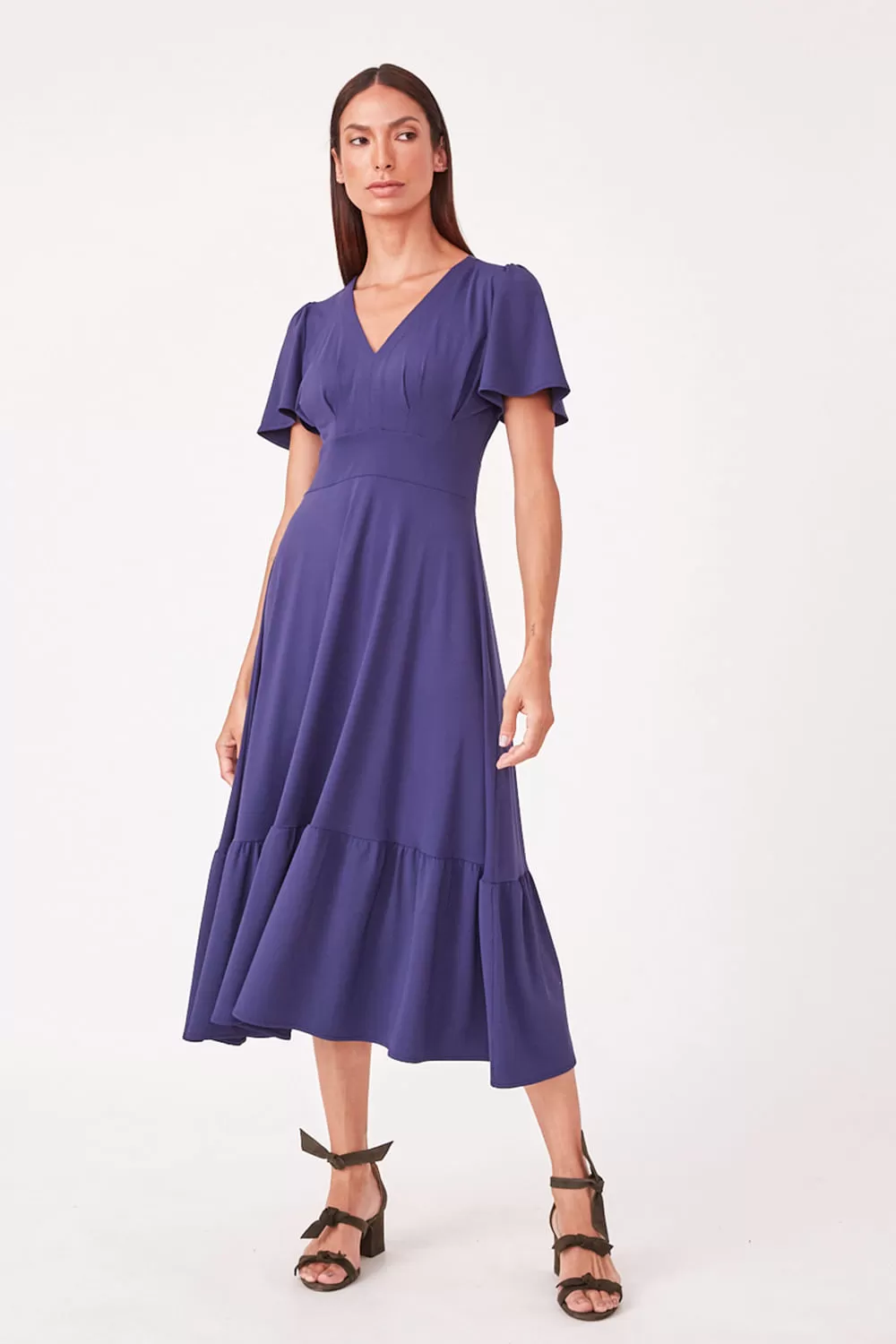 Hidrogênio - MIDI DRESS WITH VILLA AND PLEASES AND NAVY RIBBLE - 19607004 Hidrogênio - MIDI DRESS WITH VILLA AND PLEASES AND NAVY RIBBLE - 19607004
