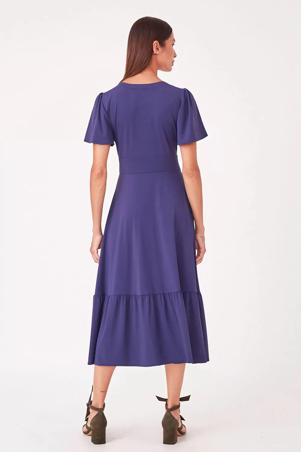 Hidrogênio - MIDI DRESS WITH VILLA AND PLEASES AND NAVY RIBBLE - 19607004 Hidrogênio - MIDI DRESS WITH VILLA AND PLEASES AND NAVY RIBBLE - 19607004