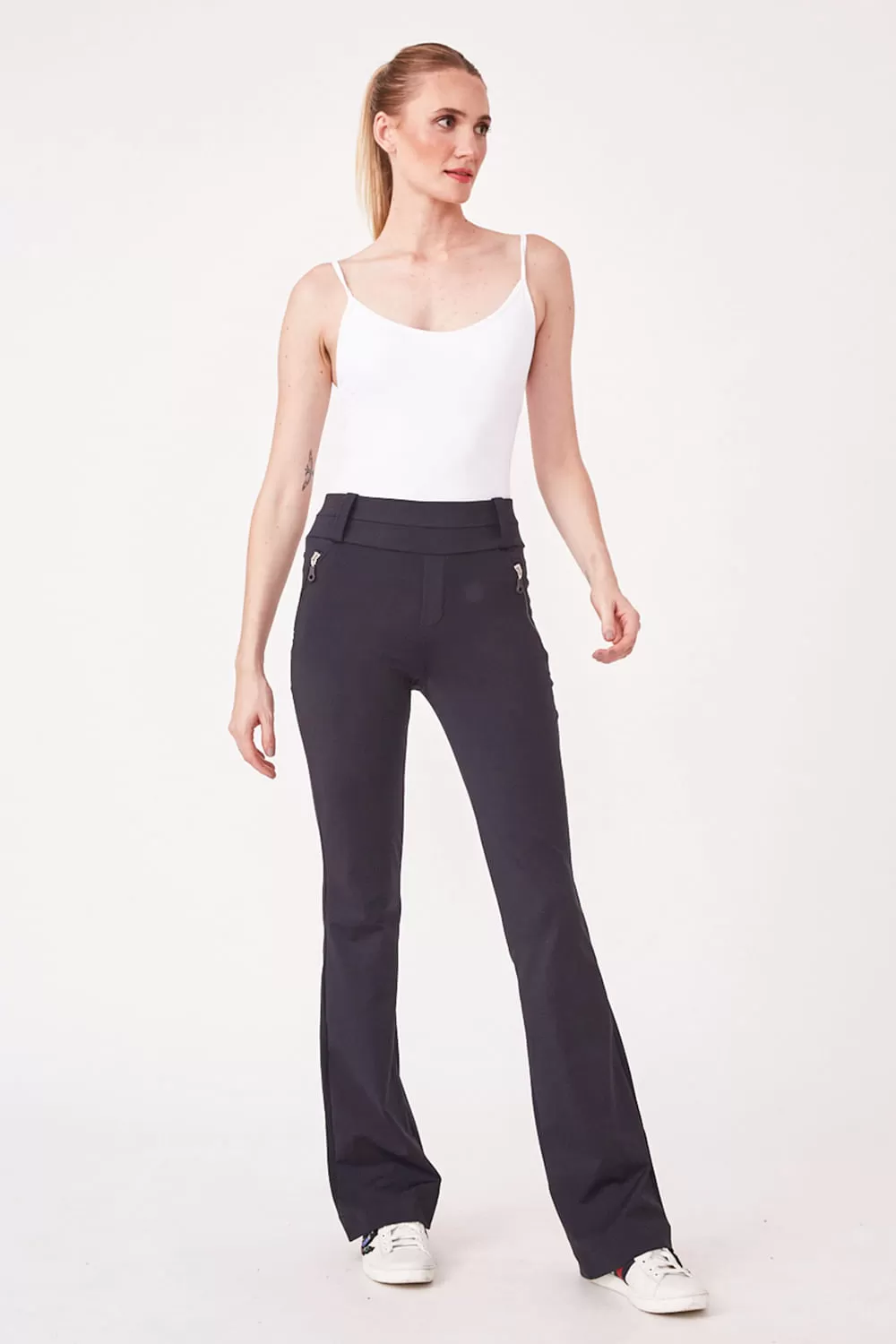 Hidrogênio - BALLERINA PANTS WITH ZIPPER AND POCKETS ANGELICA BLACK - 19527001 Hidrogênio - BALLERINA PANTS WITH ZIPPER AND POCKETS ANGELICA BLACK - 19527001