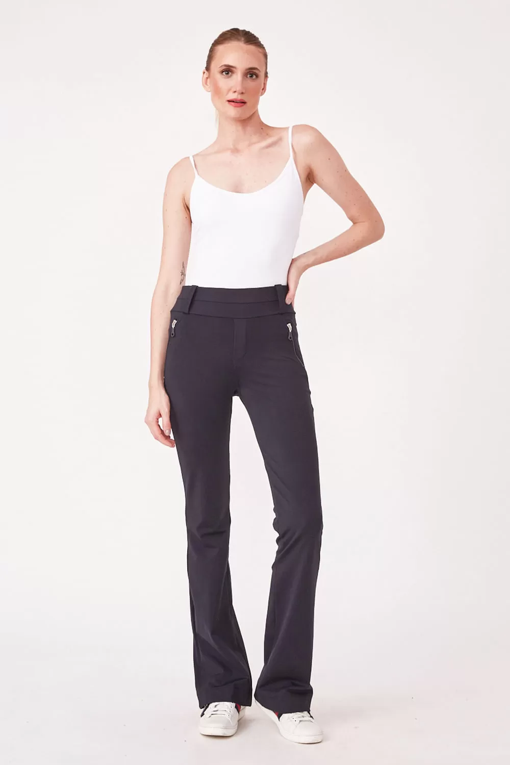 Hidrogênio - BALLERINA PANTS WITH ZIPPER AND POCKETS ANGELICA BLACK - 19527001 Hidrogênio - BALLERINA PANTS WITH ZIPPER AND POCKETS ANGELICA BLACK - 19527001