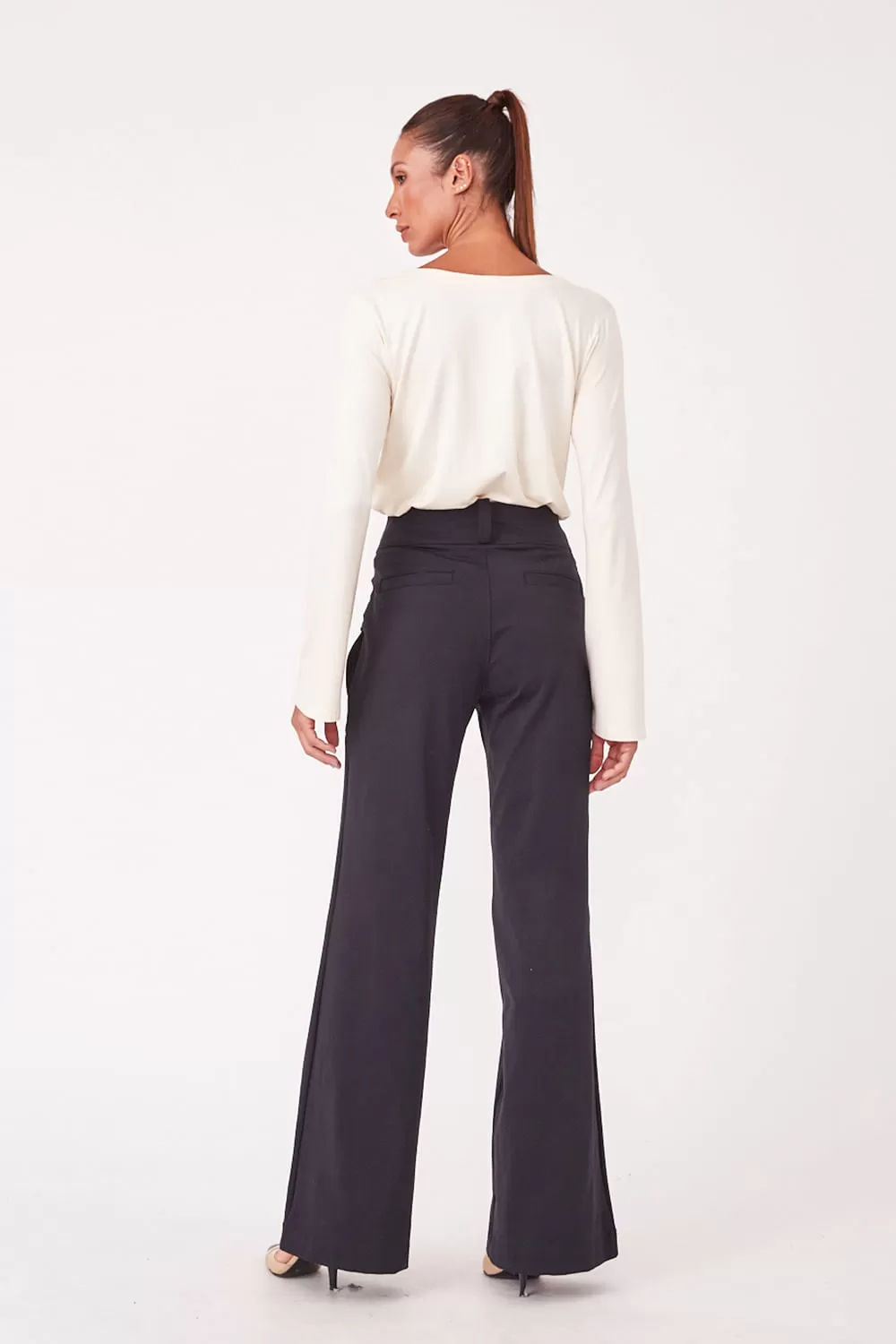 Hidrogênio - JAMILLY STRAIGHT TROUSERS BLACK - 19631001 Hidrogênio - JAMILLY STRAIGHT TROUSERS BLACK - 19631001