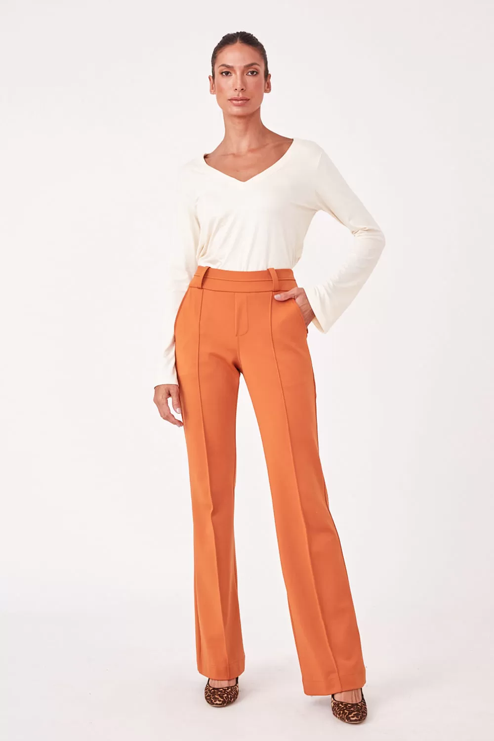 Hidrogênio - PINK ORANGE STRAIGHT PANTS - 19480010 Hidrogênio - PINK ORANGE STRAIGHT PANTS - 19480010