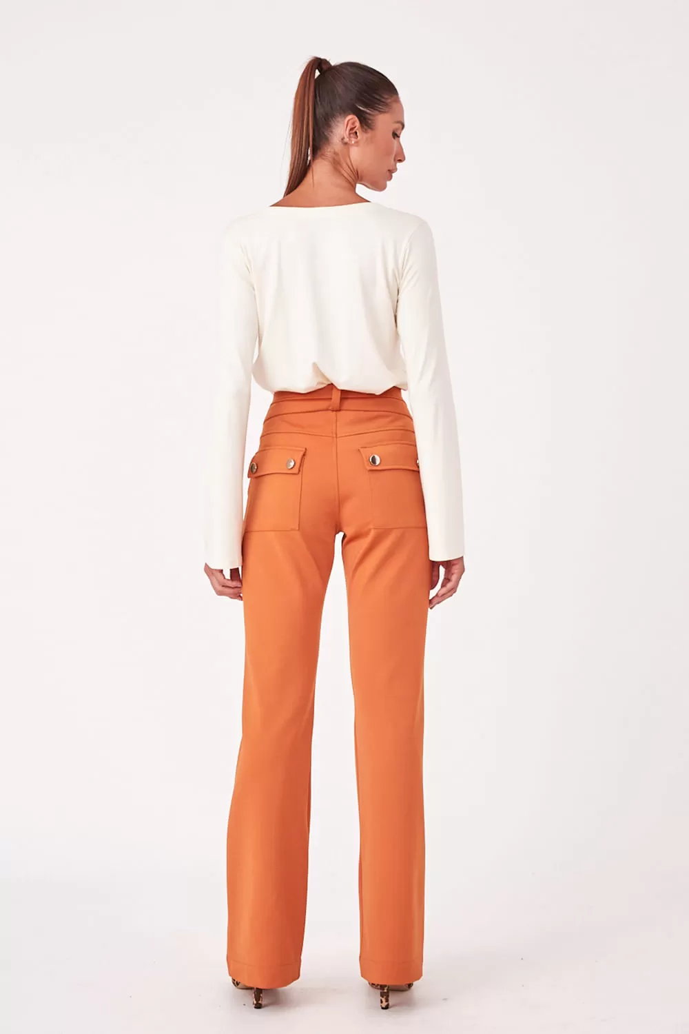 Hidrogênio - PINK ORANGE STRAIGHT PANTS - 19480010 Hidrogênio - PINK ORANGE STRAIGHT PANTS - 19480010