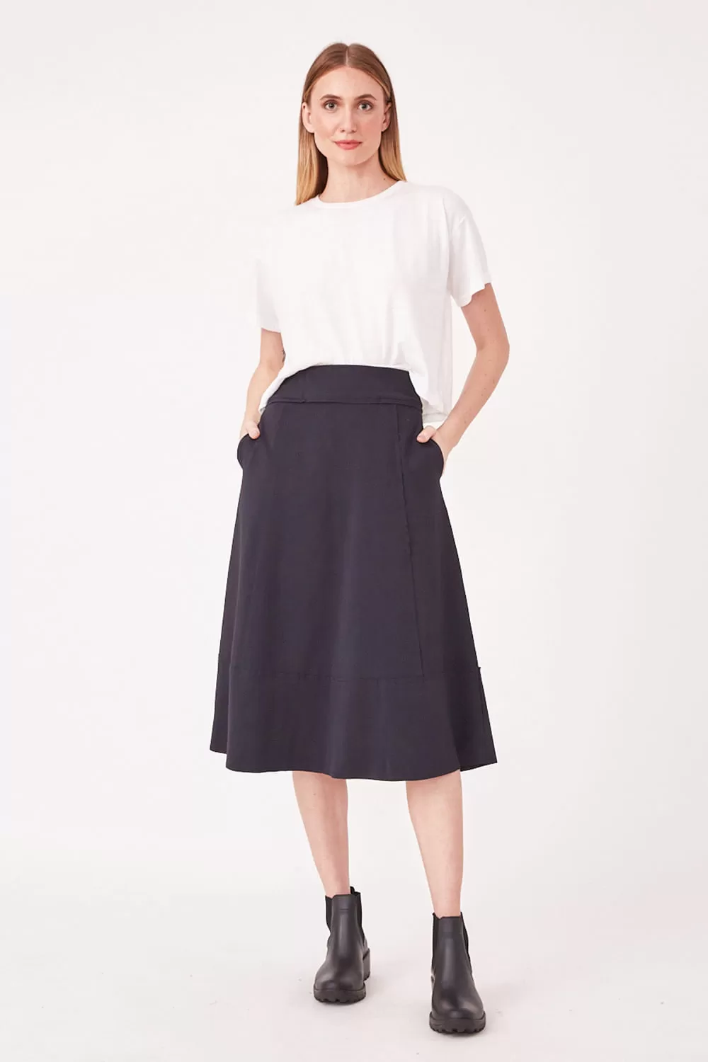 Hidrogênio - BLACK THREAD MIDI SKIRT - 19612001 Hidrogênio - BLACK THREAD MIDI SKIRT - 19612001