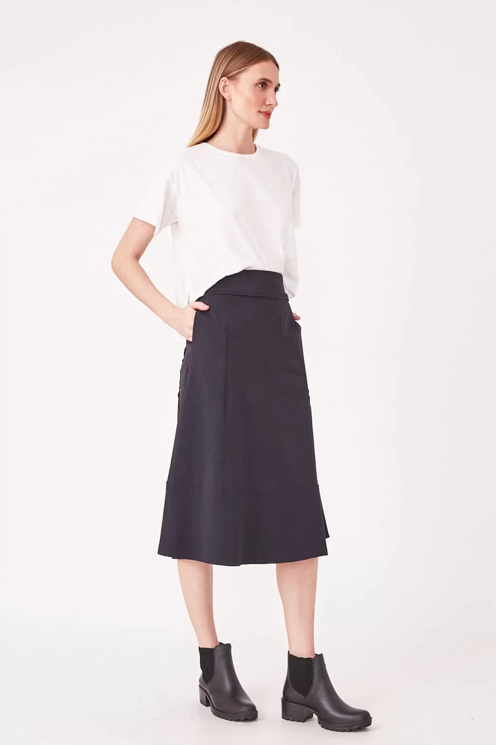 Hidrogênio - BLACK THREAD MIDI SKIRT - 19612001 Hidrogênio - BLACK THREAD MIDI SKIRT - 19612001