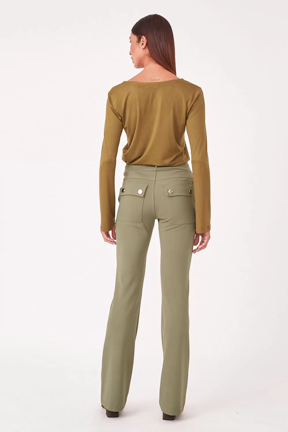 Hidrogênio - MILITARY PINK STRAIGHT PANTS - 19480005 Hidrogênio - MILITARY PINK STRAIGHT PANTS - 19480005