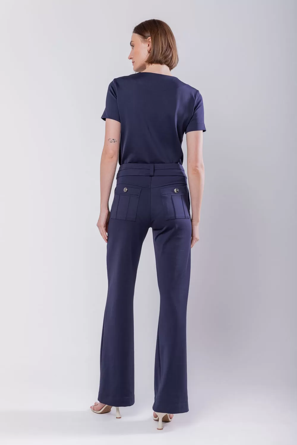 Hidrogênio - KIARA NAVY FLARE PANTS - 19654482 Hidrogênio - KIARA NAVY FLARE PANTS - 19654482
