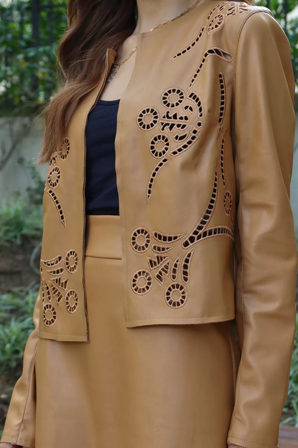 Hidrogênio - CARAMEL EMBROIDERED THREAD JACKET - 19683029 Hidrogênio - CARAMEL EMBROIDERED THREAD JACKET - 19683029