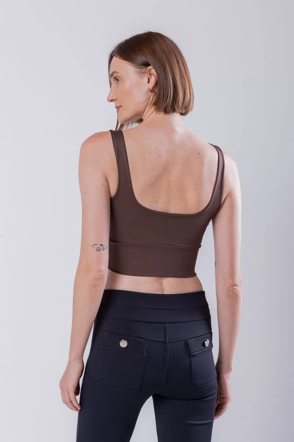 Hidrogênio - POLYAMIDE TOP WITH BROWN CUP - 19546031 Hidrogênio - POLYAMIDE TOP WITH BROWN CUP - 19546031