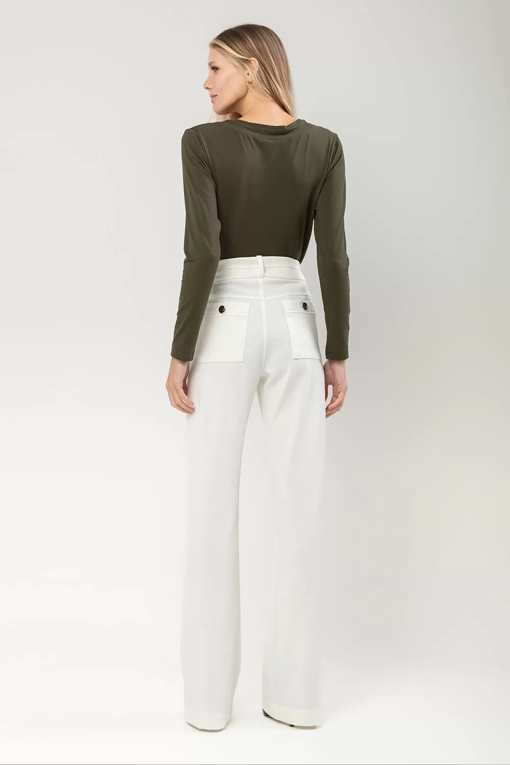 Hidrogênio - FLARE AMORA CALCA OFF WHITE - 19507018 Hidrogênio - FLARE AMORA CALCA OFF WHITE - 19507018