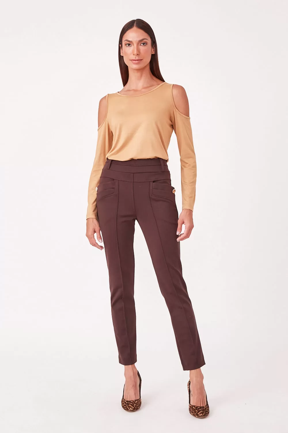 Hidrogênio - CAMILA BROWN FISHERMAN PANTS - 19510031 Hidrogênio - CAMILA BROWN FISHERMAN PANTS - 19510031