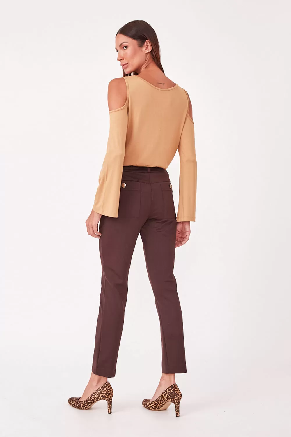 Hidrogênio - CAMILA BROWN FISHERMAN PANTS - 19510031 Hidrogênio - CAMILA BROWN FISHERMAN PANTS - 19510031