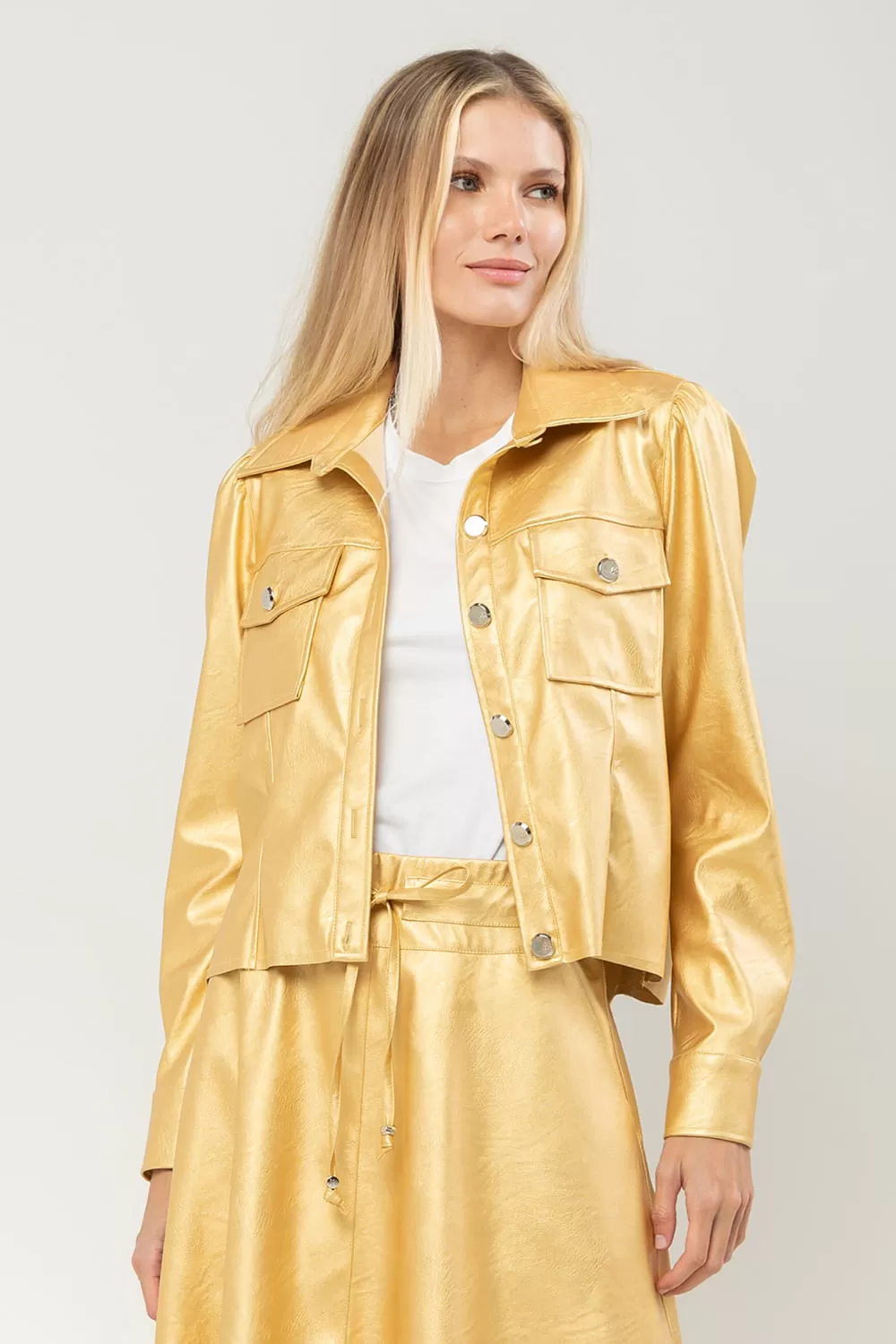 Hidrogênio - GOLDEN METALLIC JACKET - 19686059 Hidrogênio - GOLDEN METALLIC JACKET - 19686059