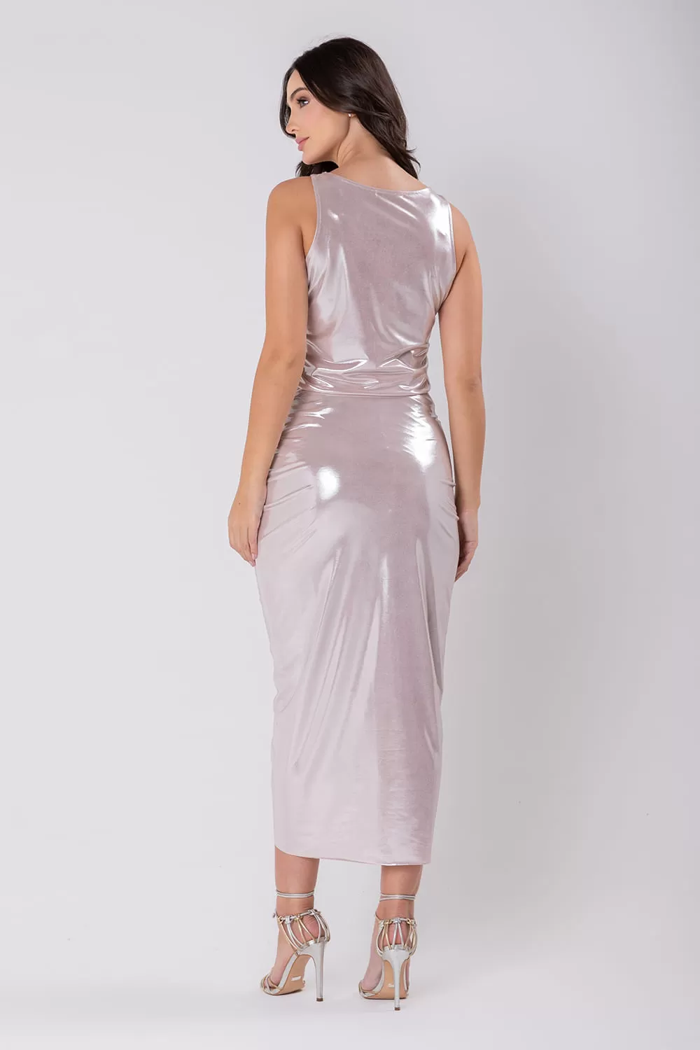 Hidrogênio - MIDI SKIRT WITH PINK DRAPPING - 19692021 Hidrogênio - MIDI SKIRT WITH PINK DRAPPING - 19692021