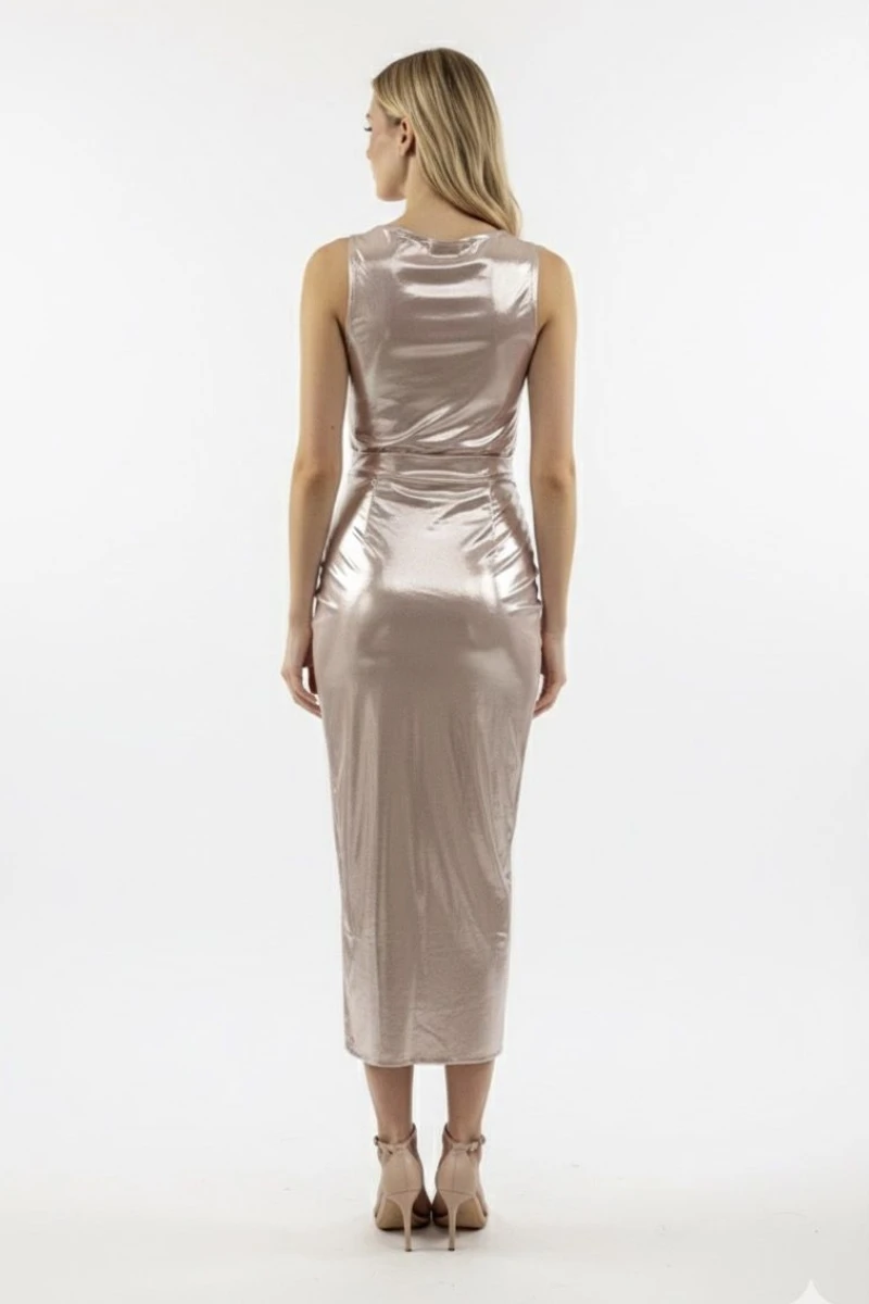 Hidrogênio - MIDI SKIRT WITH PINK DRAPPING - 19692021