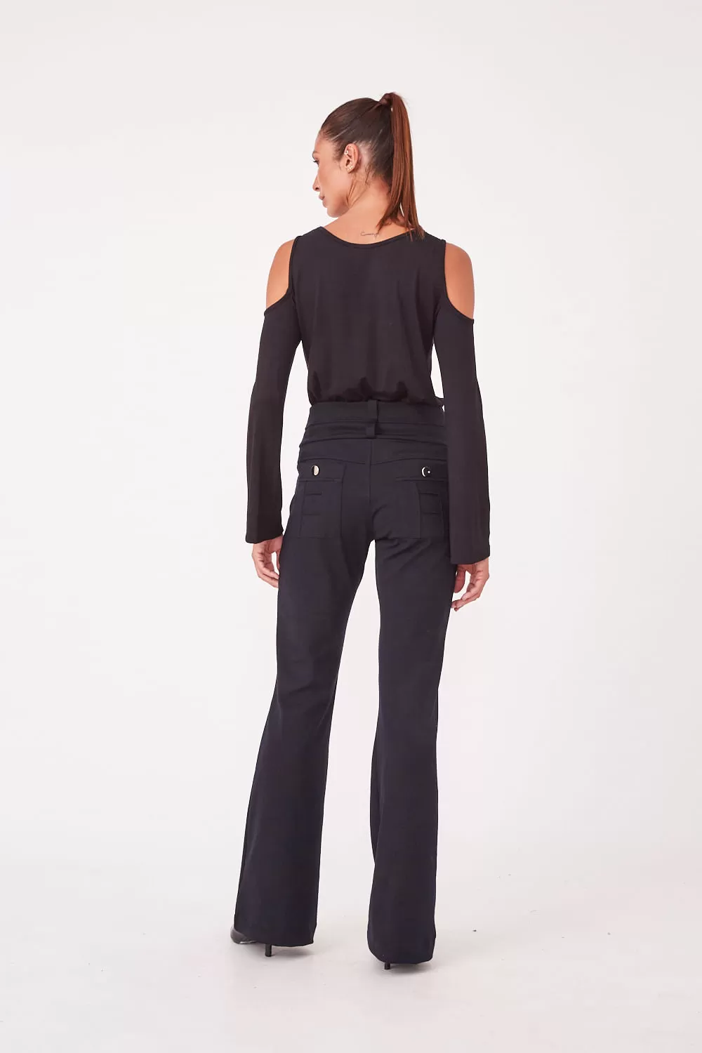 Hidrogênio - FLARE TAILOR TROUSERS WITH POCKETS CLEO BLACK - 19427001 Hidrogênio - FLARE TAILOR TROUSERS WITH POCKETS CLEO BLACK - 19427001
