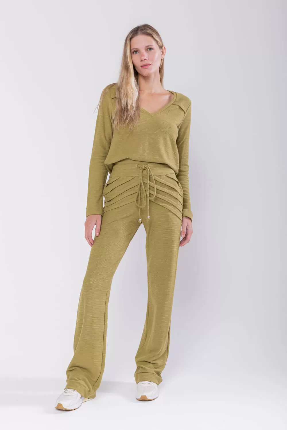Hidrogênio - MARIANA STRAIGHT TROUSERS GREEN - 19751009 Hidrogênio - MARIANA STRAIGHT TROUSERS GREEN - 19751009