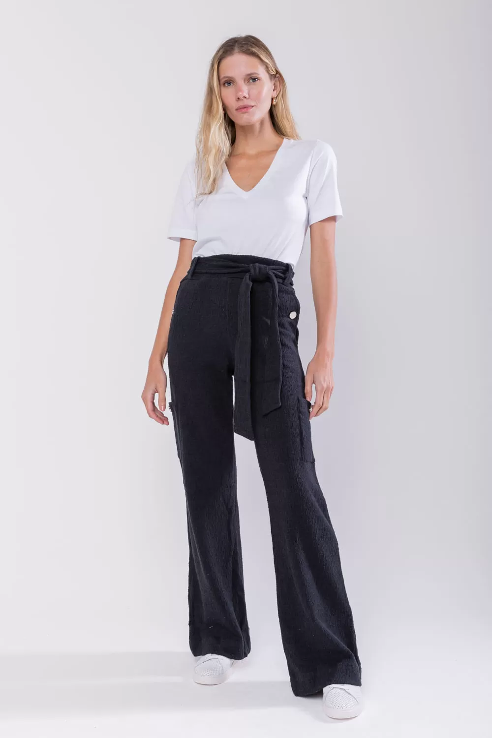 Hidrogênio - CAMELIA PANTALONA PANTS WITH SIDE POCKETS BLACK - 19039001 Hidrogênio - CAMELIA PANTALONA PANTS WITH SIDE POCKETS BLACK - 19039001