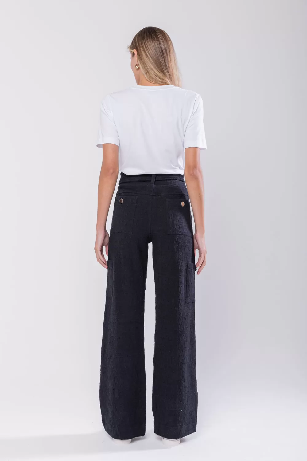 Hidrogênio - CAMELIA PANTALONA PANTS WITH SIDE POCKETS BLACK - 19039001 Hidrogênio - CAMELIA PANTALONA PANTS WITH SIDE POCKETS BLACK - 19039001