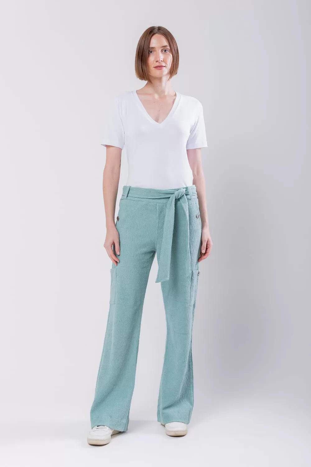 Hidrogênio - CAMELIA PANTALONA PANTS WITH SIDE POCKET WATER GREEN - 19039157 Hidrogênio - CAMELIA PANTALONA PANTS WITH SIDE POCKET WATER GREEN - 19039157
