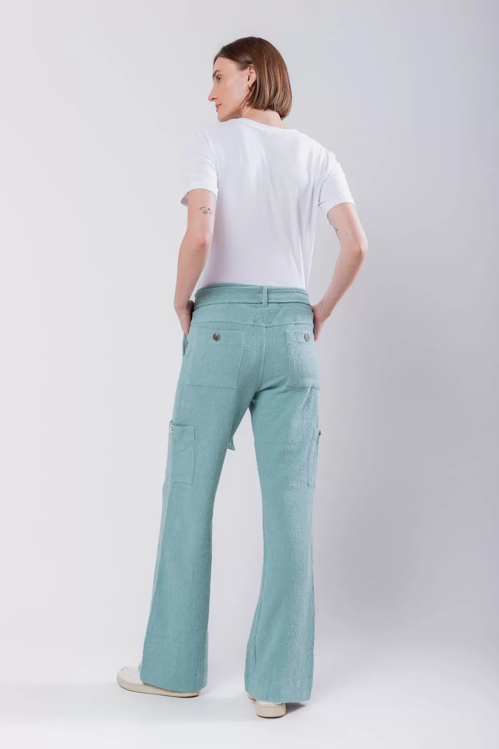 Hidrogênio - CAMELIA PANTALONA PANTS WITH SIDE POCKET WATER GREEN - 19039157 Hidrogênio - CAMELIA PANTALONA PANTS WITH SIDE POCKET WATER GREEN - 19039157