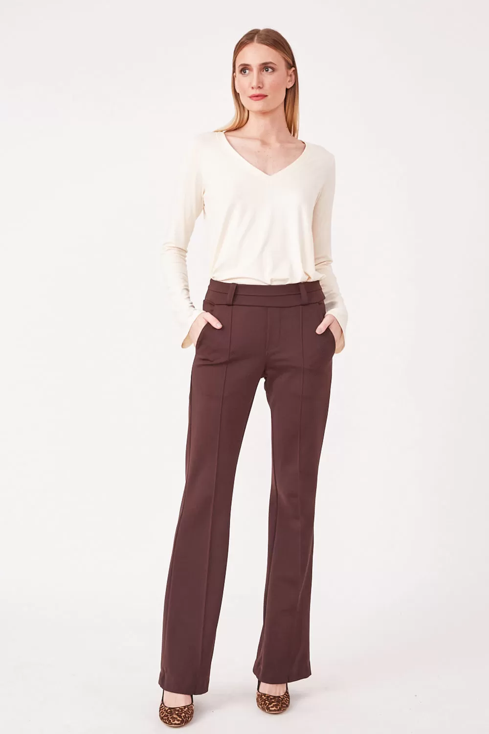 Hidrogênio - PINK BROWN STRAIGHT PANTS - 19480031 Hidrogênio - PINK BROWN STRAIGHT PANTS - 19480031