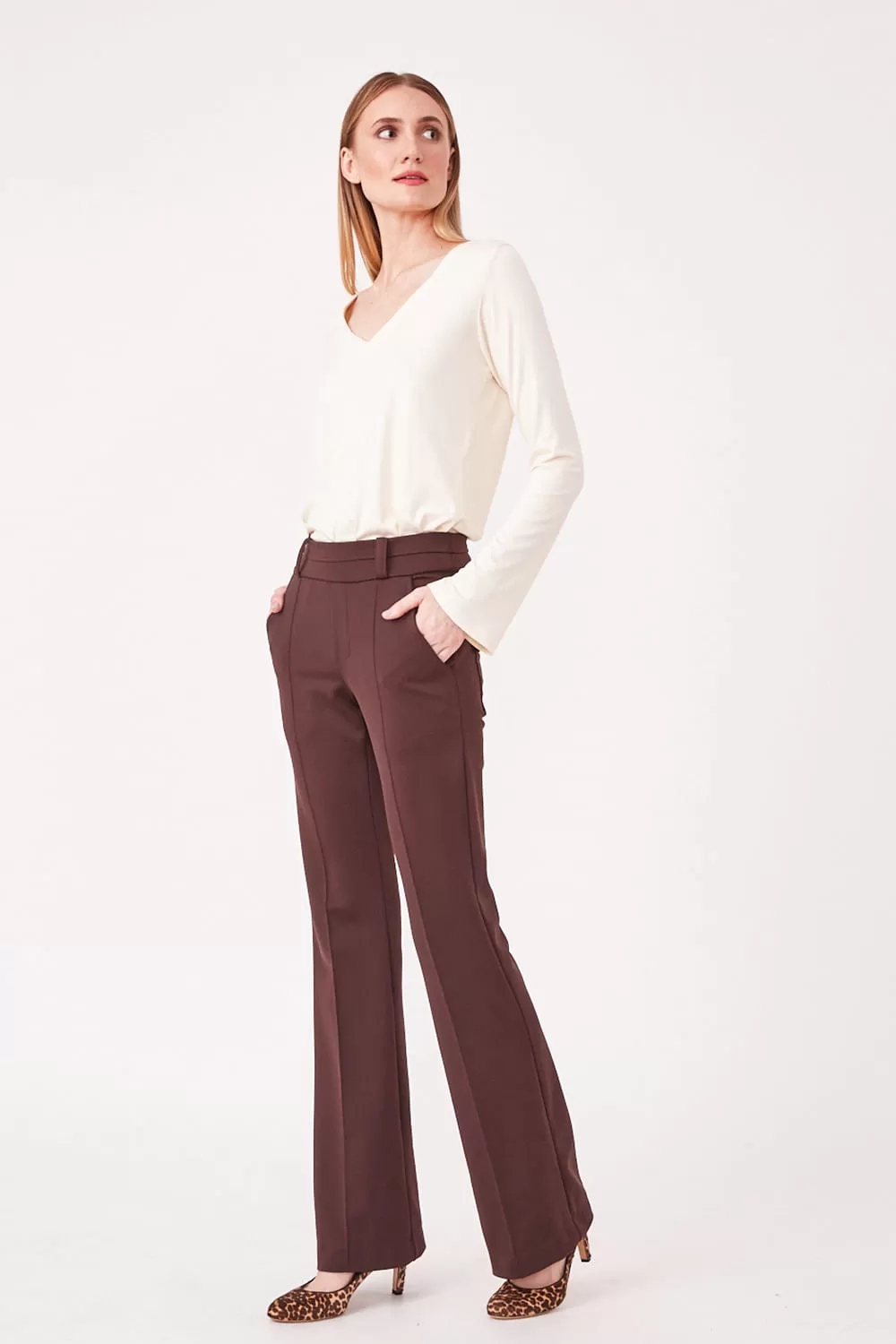 Hidrogênio - PINK BROWN STRAIGHT PANTS - 19480031 Hidrogênio - PINK BROWN STRAIGHT PANTS - 19480031