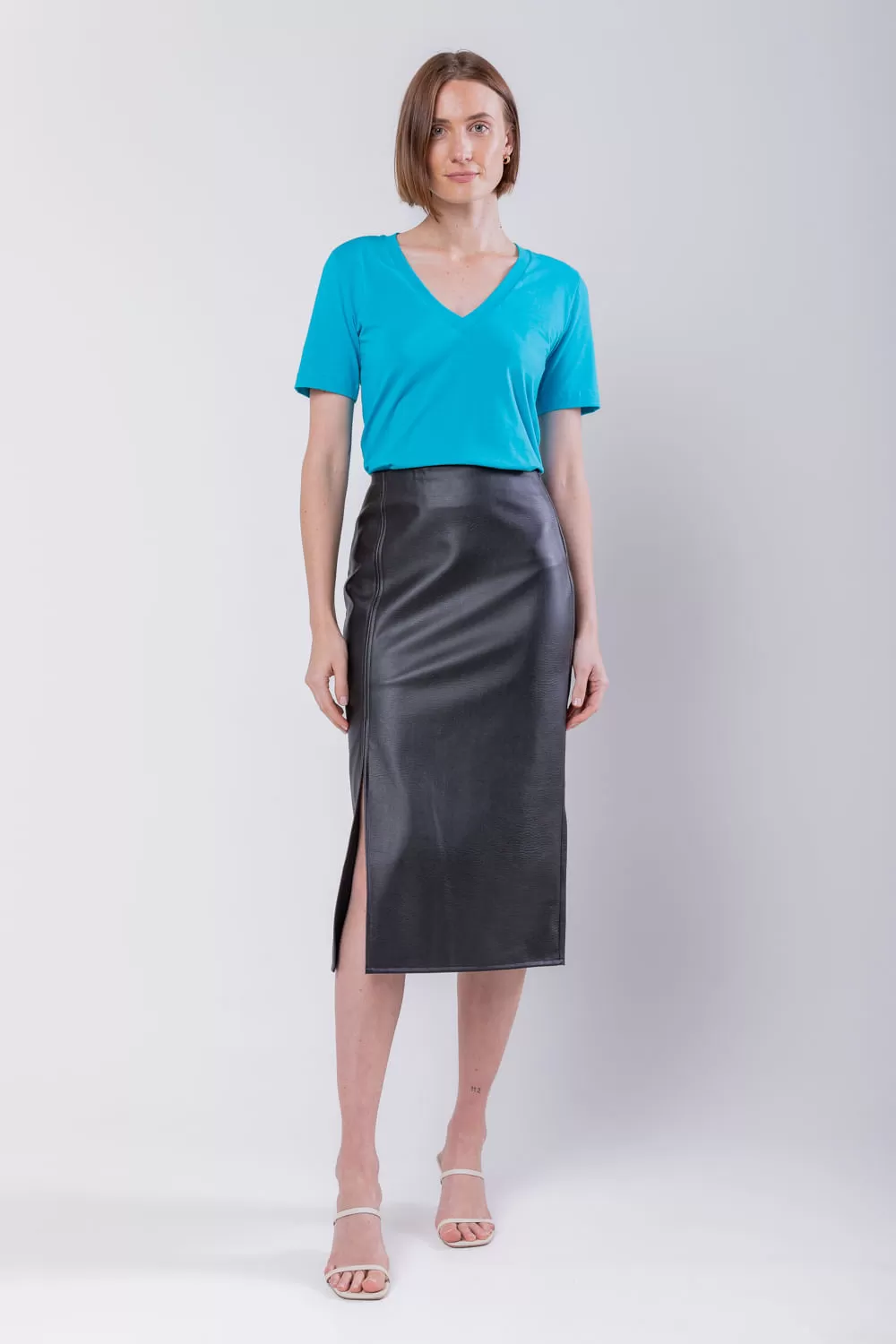 Hidrogênio - SKIRT WITH SPLIT BLACK - 19738001 Hidrogênio - SKIRT WITH SPLIT BLACK - 19738001