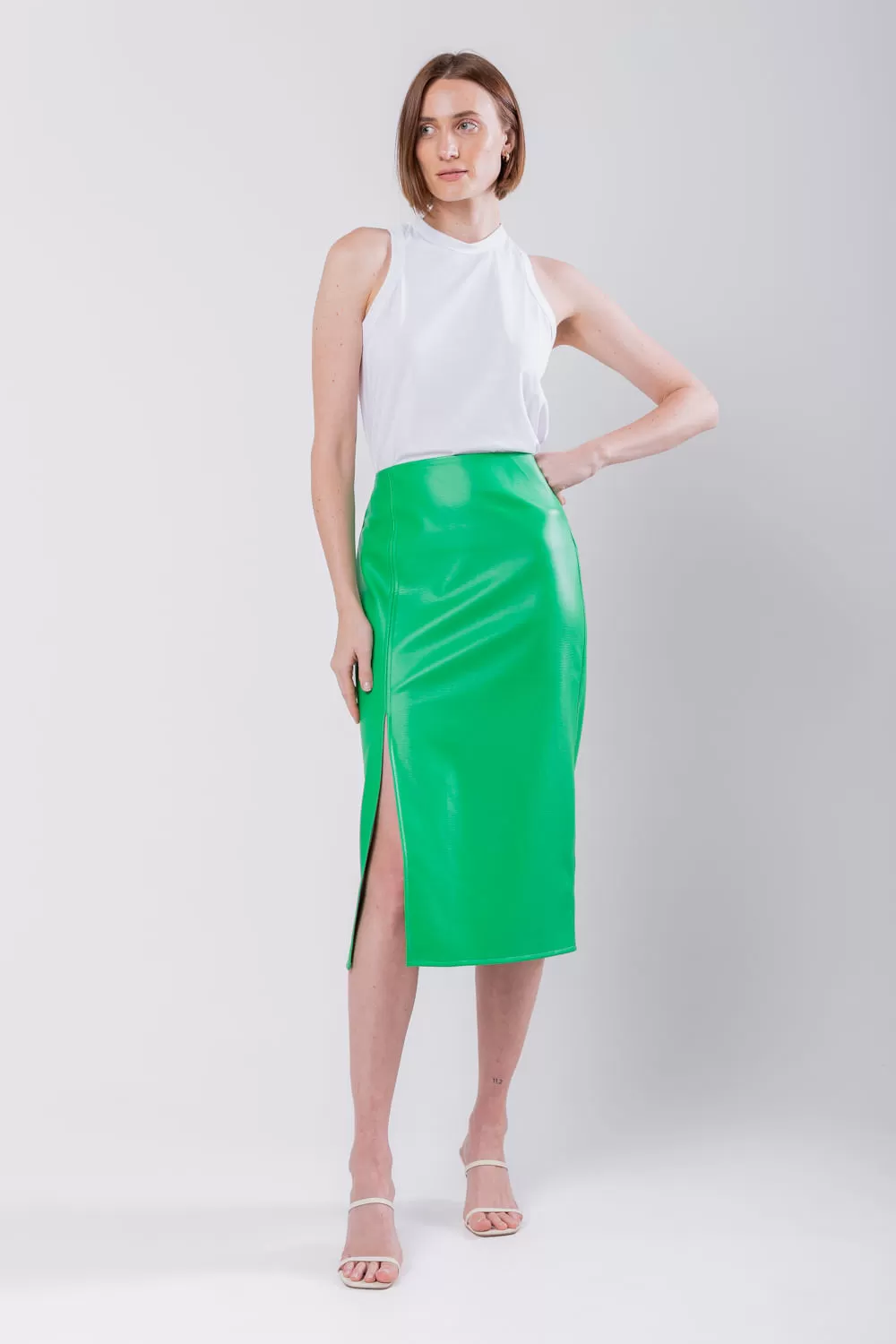 Hidrogênio - HILLS GREEN SLIT SKIRT - 19738500 Hidrogênio - HILLS GREEN SLIT SKIRT - 19738500