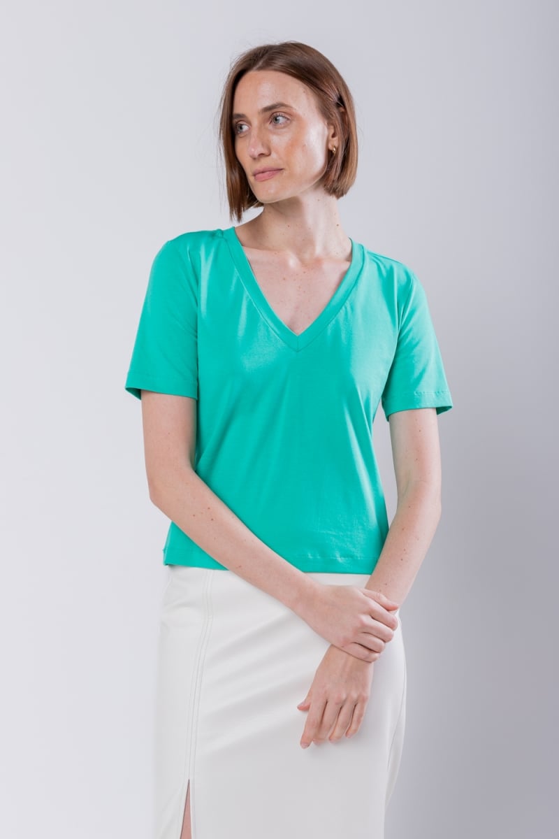 Hidrogênio - BASIC GREEN KNIT BLOUSE - 19734009 Hidrogênio - BASIC GREEN KNIT BLOUSE - 19734009