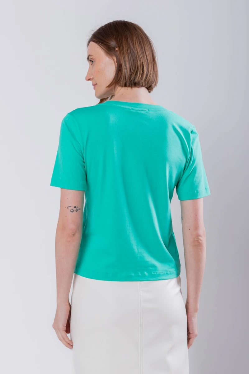 Hidrogênio - BLUSA BÁSICA DE MALHA VERDE - 19734009