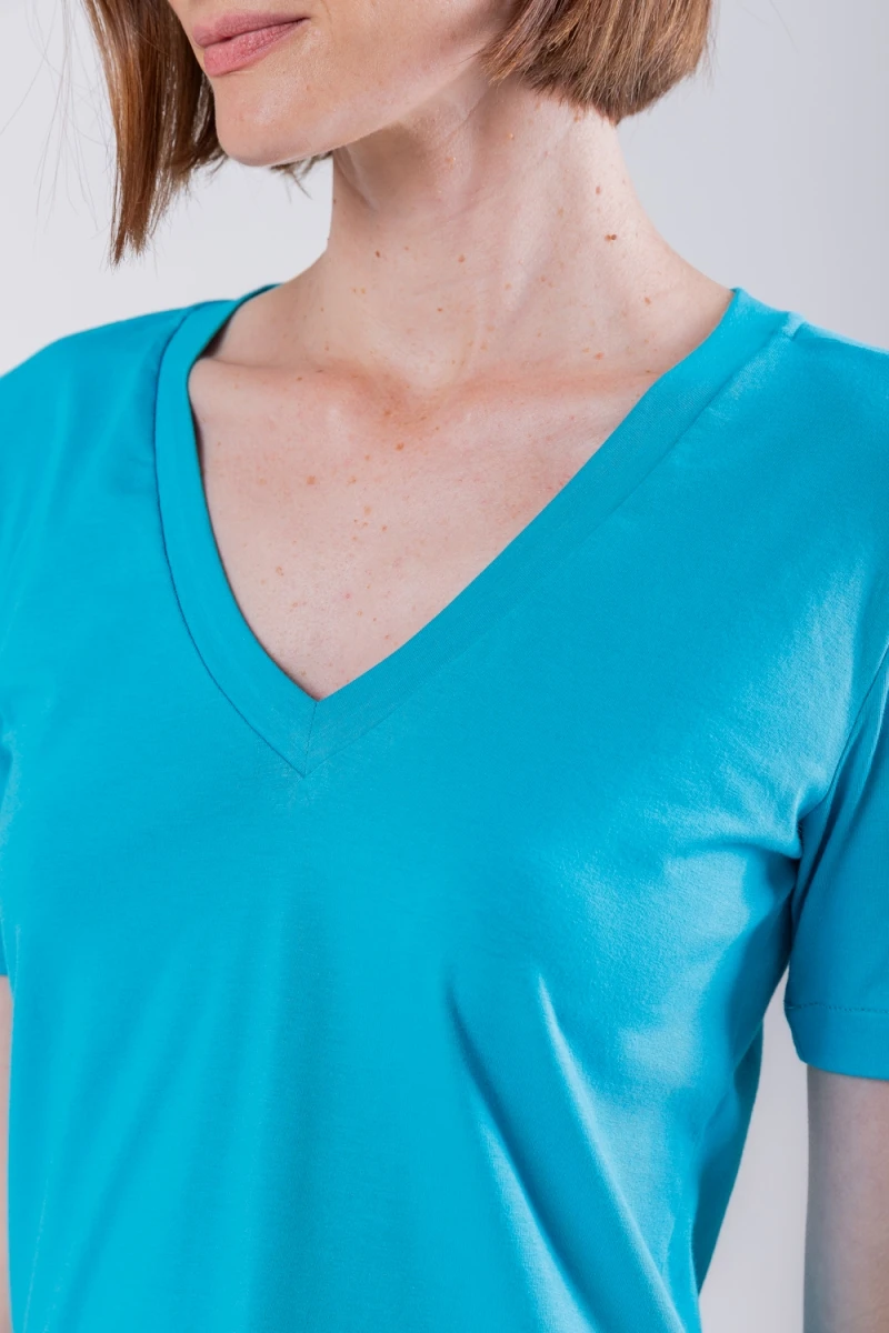 Hidrogênio - BLUSA BÁSICA DE MALHA AZUL - 19734015