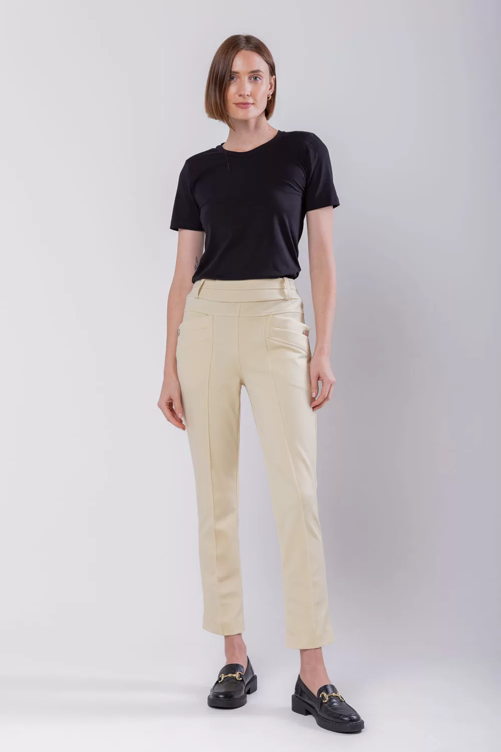 Hidrogênio - CAMILA BEIGE FISHERMAN PANTS - 19510003 Hidrogênio - CAMILA BEIGE FISHERMAN PANTS - 19510003