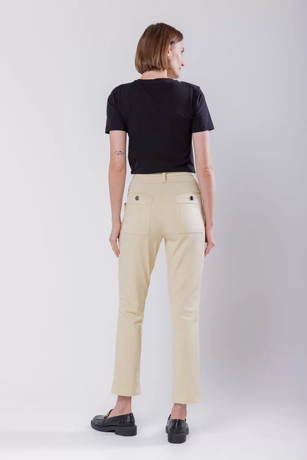 Hidrogênio - CAMILA BEIGE FISHERMAN PANTS - 19510003 Hidrogênio - CAMILA BEIGE FISHERMAN PANTS - 19510003