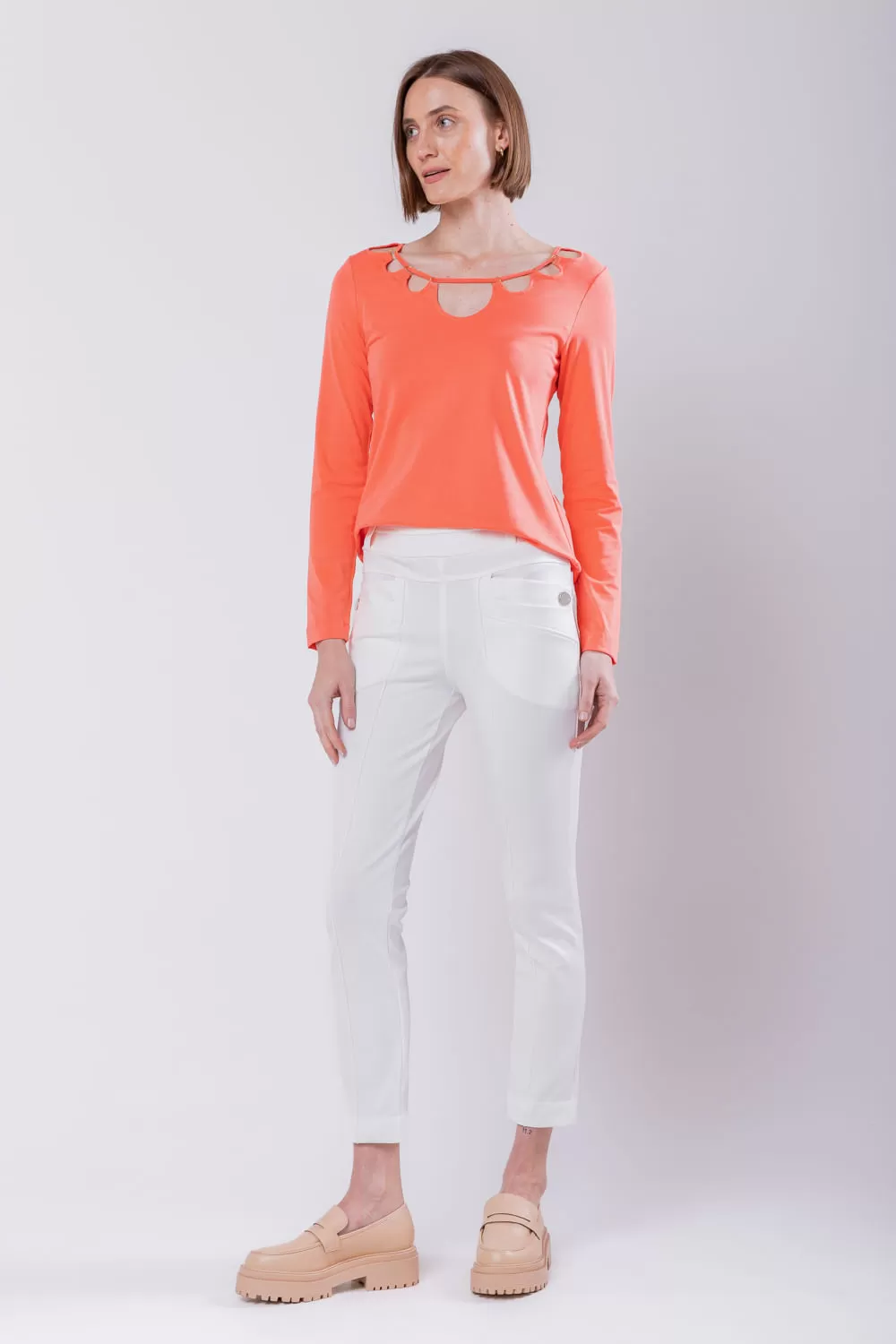 Hidrogênio - CAMILA FISHERMAN PANTS OFF WHITE - 19510018 Hidrogênio - CAMILA FISHERMAN PANTS OFF WHITE - 19510018