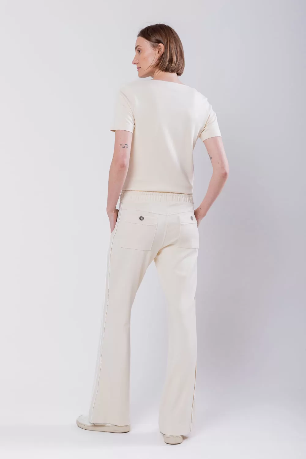 Hidrogênio - ODETE BEIGE FLARE PANTS - 19492003 Hidrogênio - ODETE BEIGE FLARE PANTS - 19492003